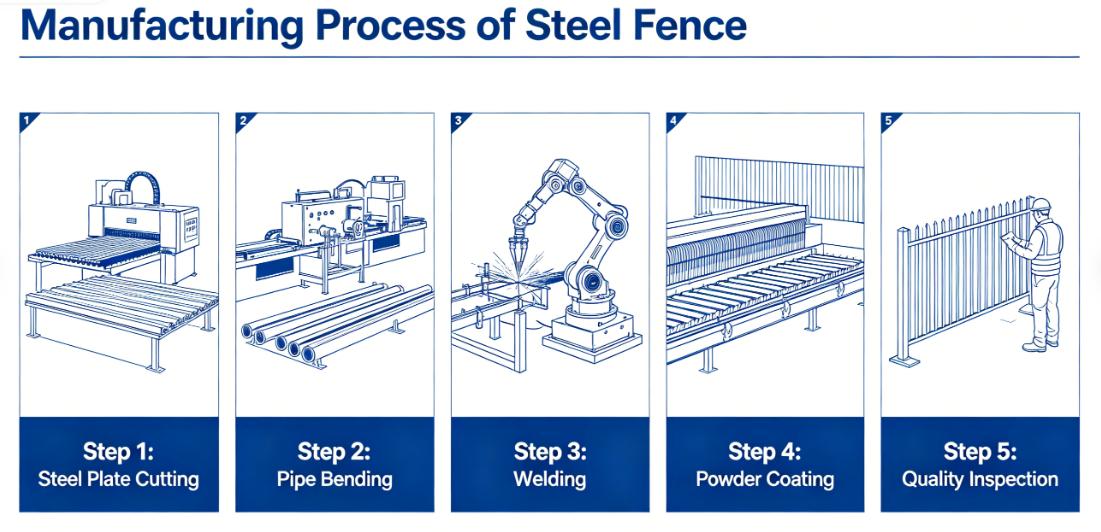 steel fence